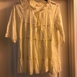 Altard State Cream Ruffle Blouse